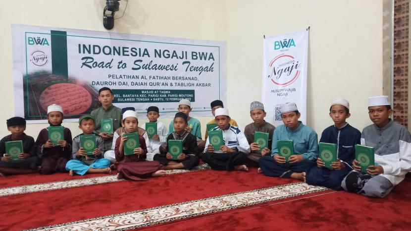 BWA Inovasi Wakaf melakukan kegiatan pembinaan yang dinamakan  Indonesia Ngaji BWA Road To Sulawesi Tengah, 11-14 Februari 2022.