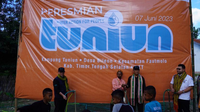 BWA meresmikan wakaf sarana air bersih di Kampung Tuniun, Desa Bileon, Kecamatan Fautmolo, Kabupaten Timor Tengah Selatan,  Nusa Tenggara Timur (NTT). Ini merupakan projek wakaf sarana air bersih BWA yang ke-50.