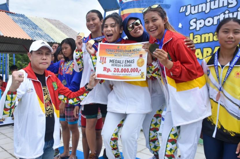 Cabang olah raga renang Kabupaten Musi Banyuasin (Muba) menambah perolehan sembilan medali pada ajang Pekan Olah raga Provinsi (Porprov) Sumatera Selatan (Sumsel) XIII di OKU Raya.