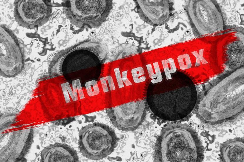 Cacar monyet atau monkeypox. Ilustrasi