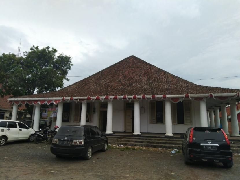 Cagar budaya Gedung Juang 45 di Jalan Ki Mas Jong, Alun-Alun Barat, Kota Serang,   Banten yang akan direvitalisasi oleh Pemkot Serang