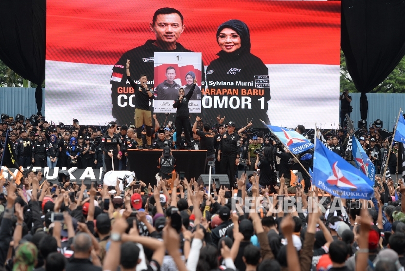 Cagub DKI Jakarta nomer urut satu Agus Harimurti Yudhoyono- Cawagub Sylviana Murni