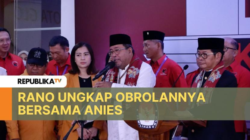 Calon Gubernur dan Calon Wakil Gubernur Jakarta Pramono Anung-Rano Karno.