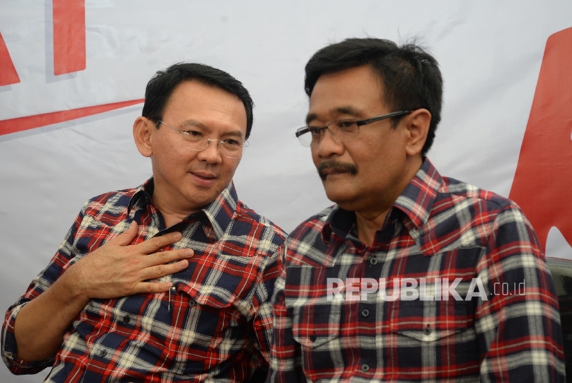 Calon gubernur dan wakil gubernur DKI Jakarta Basuki Tjahaja Purnama atau Ahok dan Djarot Saiful Hidayat 