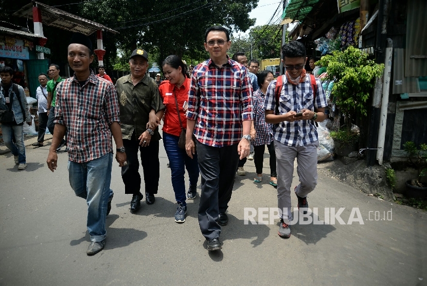 Calon gubernur DKI Jakarta Basuki Tjahaja Purnama alias Ahok
