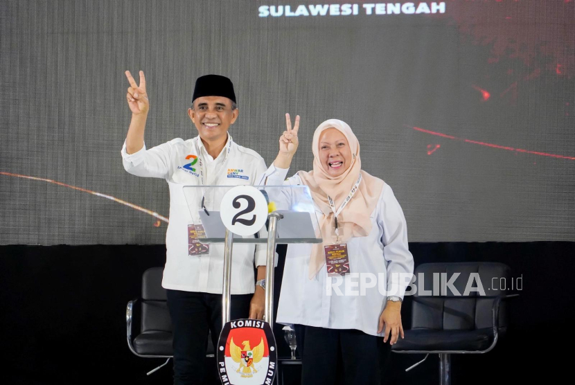 Calon Gubernur Sulawesi Tengah Anwar Hafid dan Calon Wakil Gubernur Reny Lamadjido.