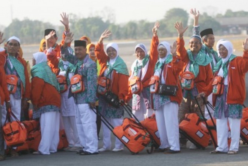 Calon jamaah haji Indonesia siap berangkat ke Tanah Suci (ilustrasi).