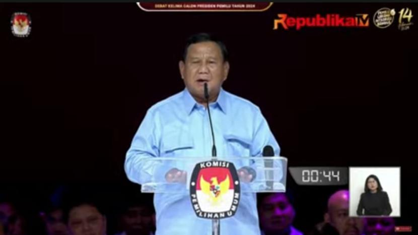 Calon presiden (capres) nomor urut 2, Prabowo Subianto.