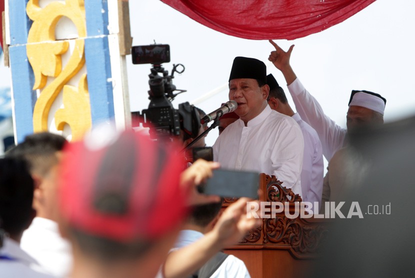 Calon presiden nomor urut 02 Prabowo Subianto.