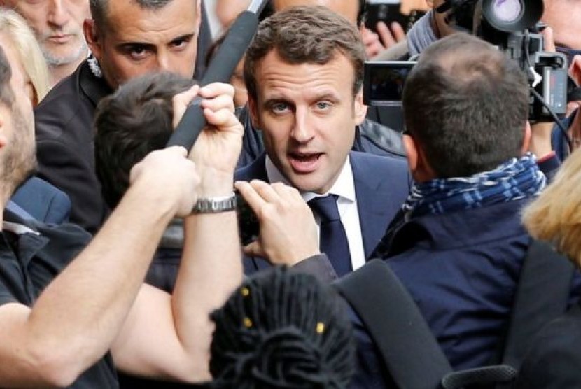 Calon presiden Prancis sekaligus pendiri gerakan En Marche Emmanuel Macron.