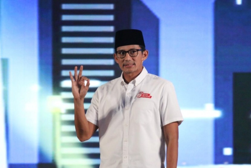 Calon wakil gubernur DKI Jakarta dari pasangan nomor urut tiga Sandiaga Uno.