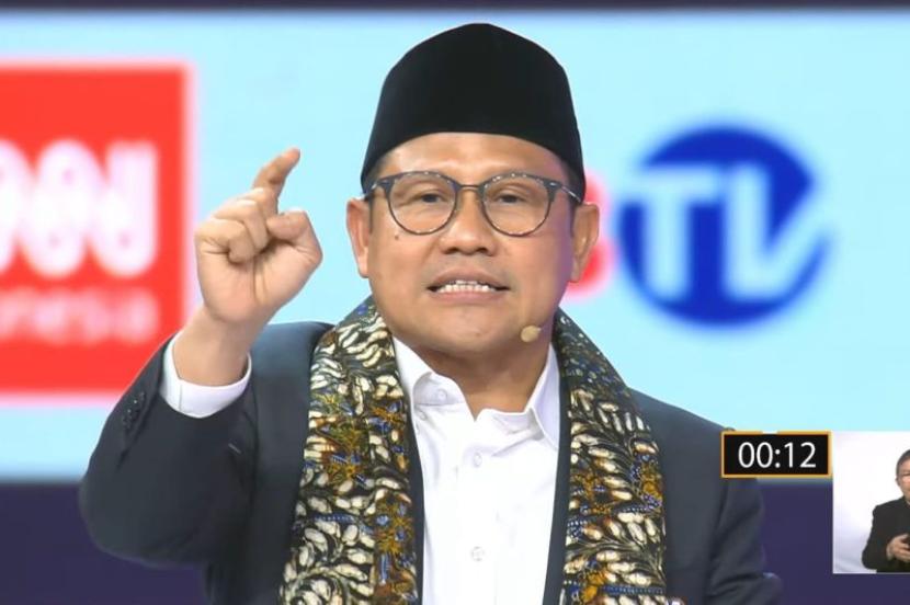 Calon wakil presiden (cawapres) nomor urut 1, Abdul Muhaimin Iskandar alias Cak Imin.