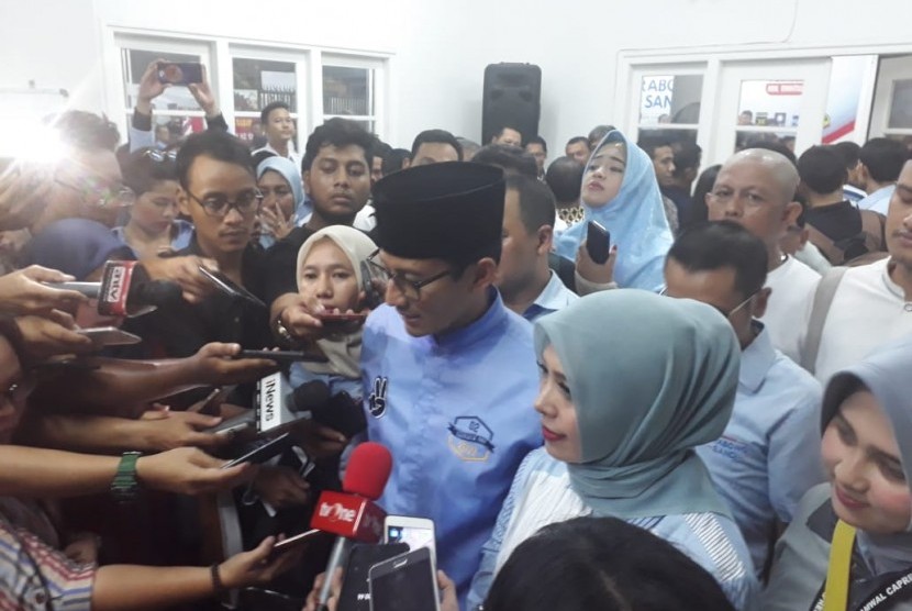 Calon wakil presiden (cawapres) Sandiaga Salahuddin Uno.