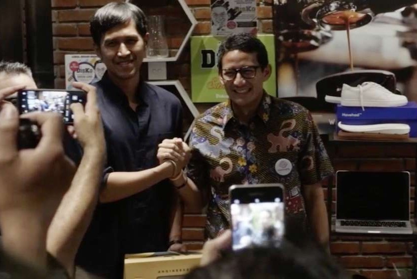 Calon Wakil Presiden, Sandiaga Uno (kanan)