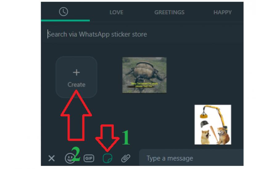 Cara membuat stiker di WhatsApp web (ilustrasi)