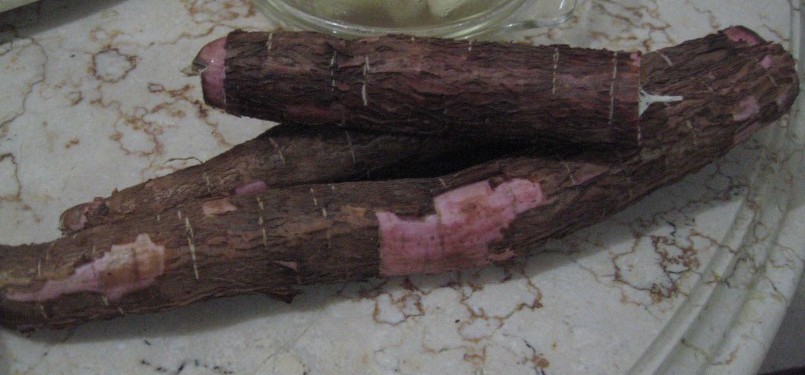 Cassava roots is the basic inngredient of fried balok (illustration). 