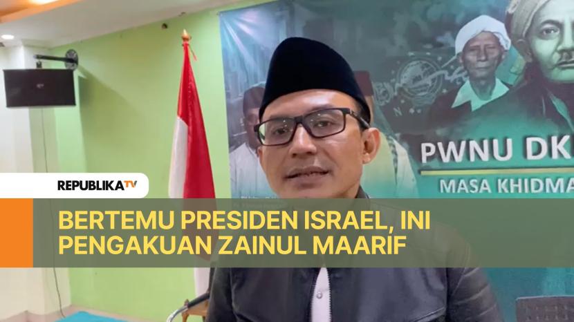 Cendikiawan Nahdliyin, Zainul Maarif memberikan keterangan terkait kunjungannya ke Israel.