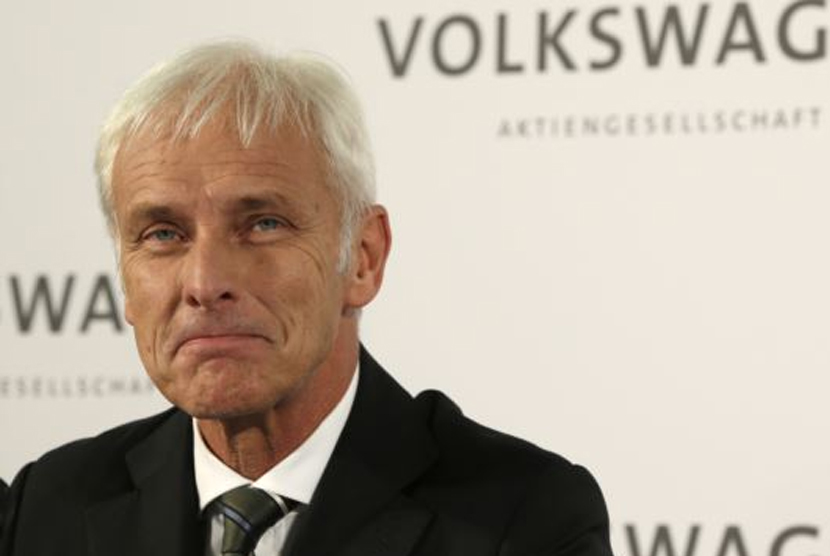CEO baru Volkswagen, Matthias Mueller di Wolfsburg, Jerman hari Jumat (25/9).