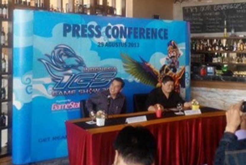 CEO Megindo Tunggal Sejahtera Wendy Vega saat jumpa pers mengenai Indonesia Game Show 2013 di Jakarta, Kamis. (IGS 2013)