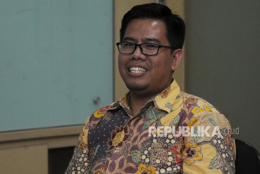 CEO Rumah Zakat Nur Efendi saat berkunjung ke Kantor Republika, Jakarta Selatan, Kamis (21/12). 