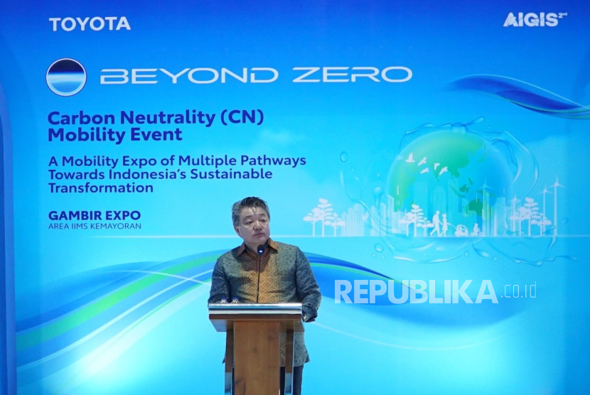 CEO Wilayah Asia,  Masahiko Maeda pada saat sambutan di acara Beyond Zero: Mobilitas untuk Netralitas Karbon di JIEXPO, Kemayoran, Jakarta, Rabu (12/02/2025).