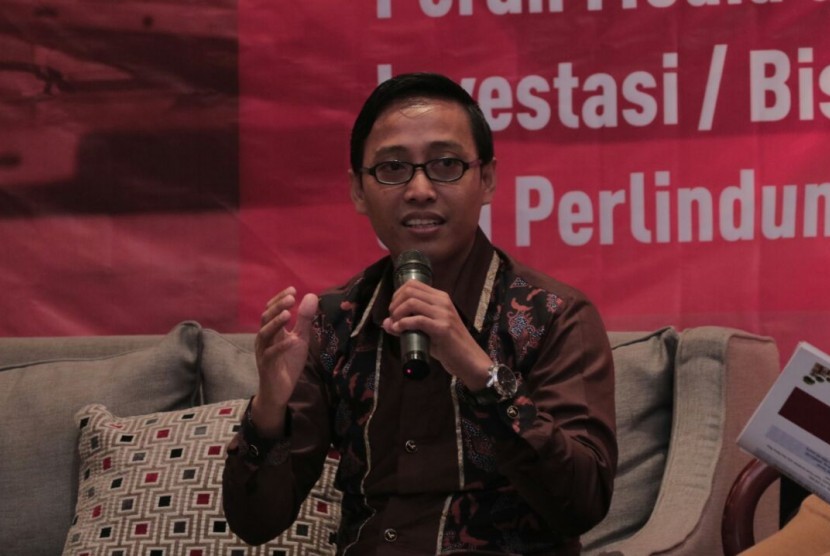 Chairman Puspeknas Ahmad Labib saat seminar nasional yah digelar PWRI DKI Jakarta, Senin (26/3).