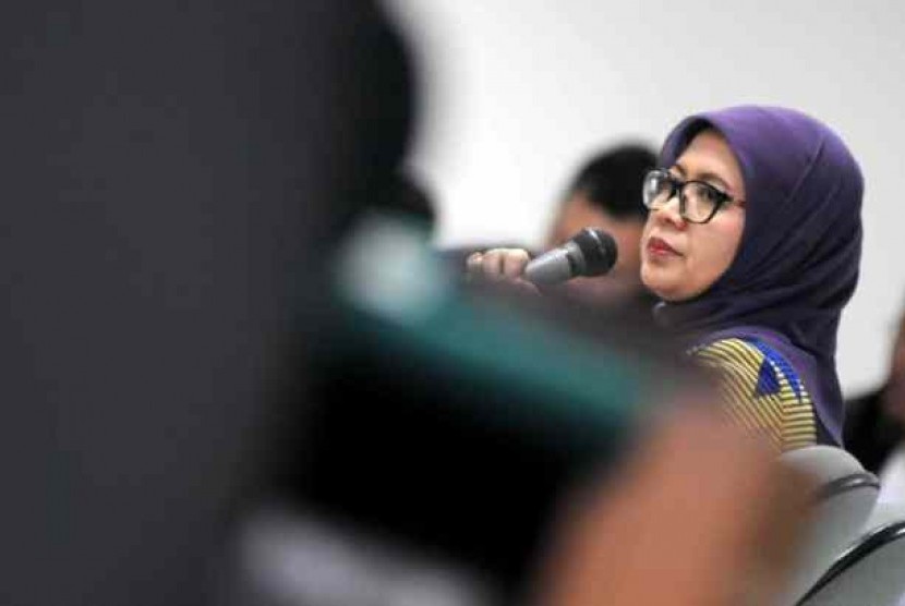 Chairun Nisa bersaksi di lanjutan sidang kasus suap MK di Pengadilan Tipikor, Jakarta, Kamis (23/1).