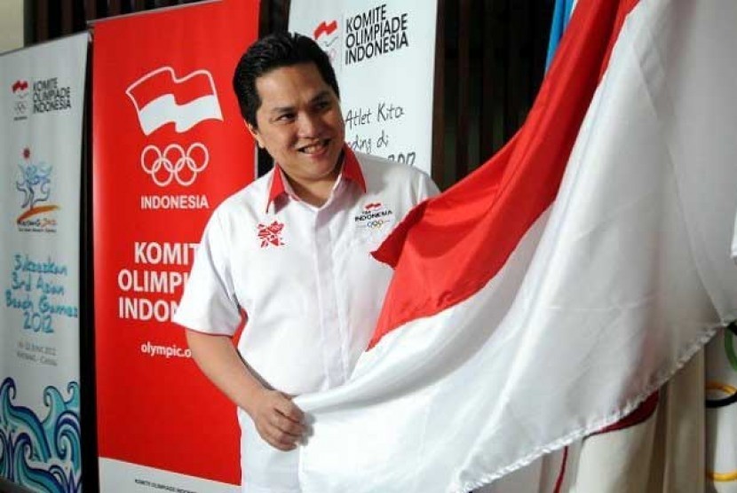  Chef de Mission Kontingen Indonesia untuk Olimpiade London 2012, Erick Thohir.