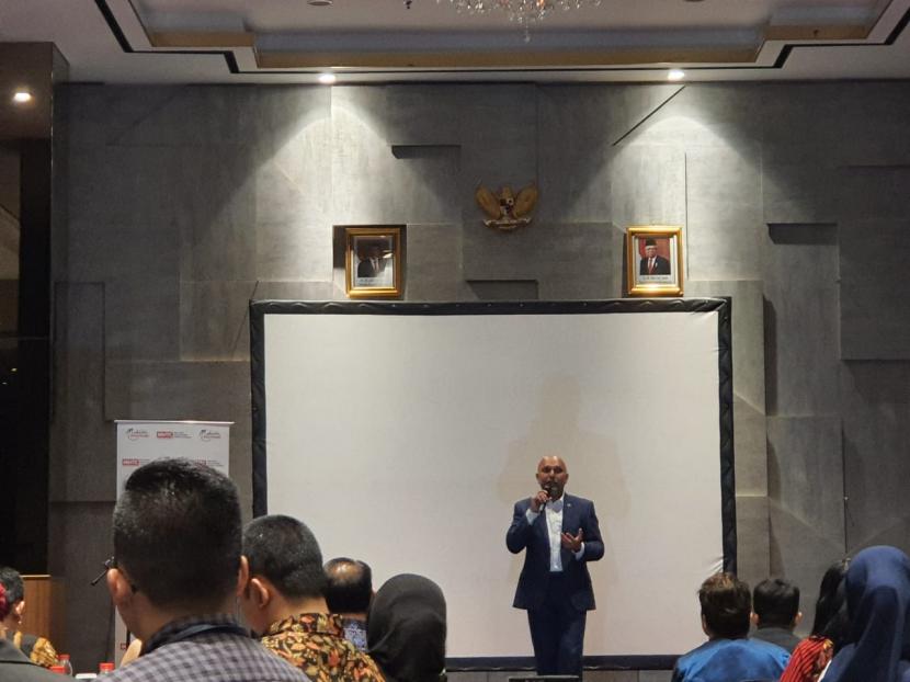 Chief Executive Officer Malaysia Healthcare Travel Council (MHTC) Mohd Daud Mohd Arif saat memberikan keterangan di Hotel Akmani, Jakarta Pusat, Rabu (22/2/2023). 