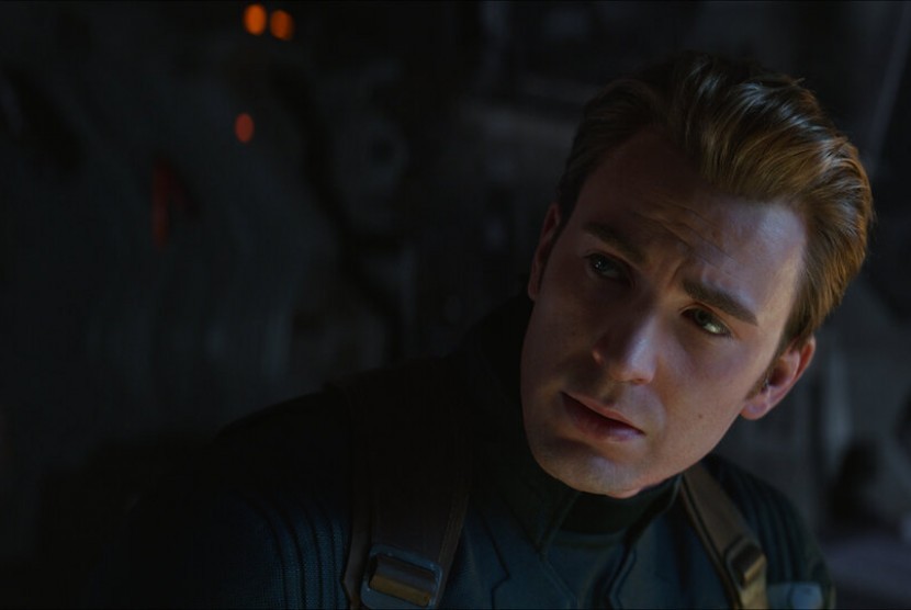 Chris Evans sebagai Captain America di Avengers: Endgame.