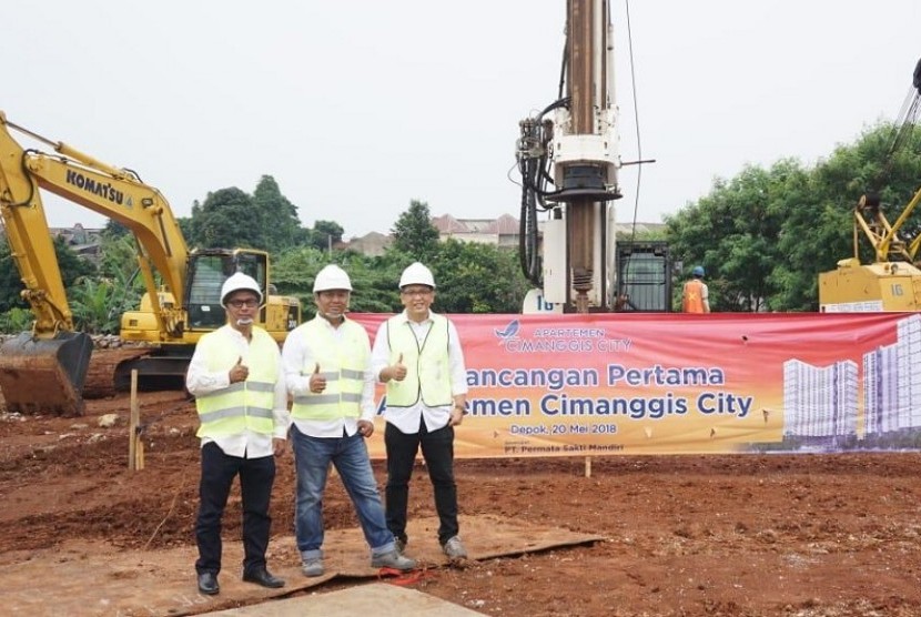 Cimanggis City project property PT Permata Sakti Mandiri (PSM) menggenjot proses pembangunan tahap awal unit apartemen eksklusifnya