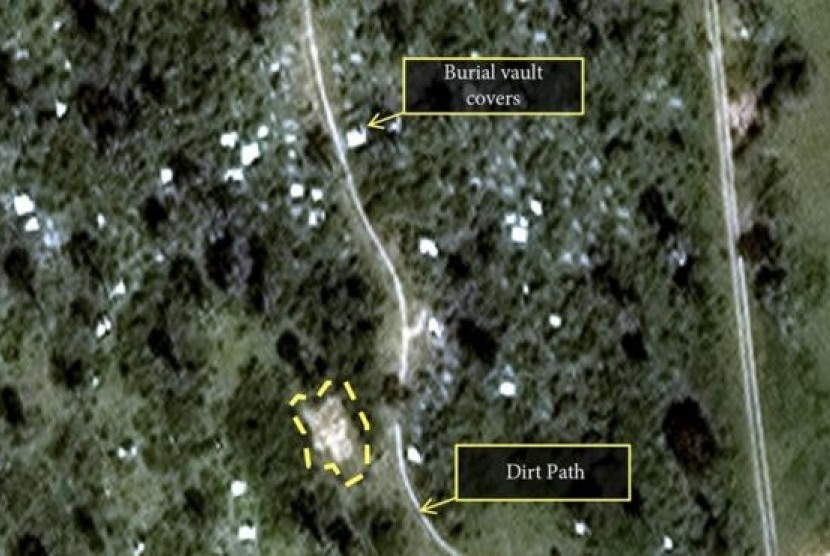 Citra satelit yang menunjukkan lokasi kuburan massal di Burundi