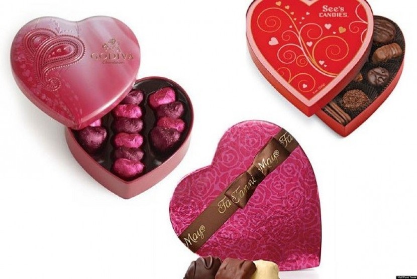 Arab Saudi Bersiap Rayakan Hari Valentine. Cokelat valentine (Ilustrasi).