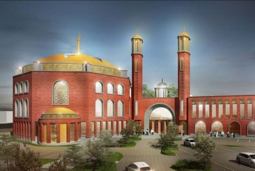 Contoh gambar rencana renovasi Masjid Makkah, Bolton, Inggris.