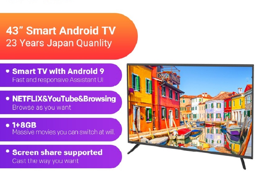 Coocaa Smart TV tipe 43S3G  dijual dengan harga terjangkau