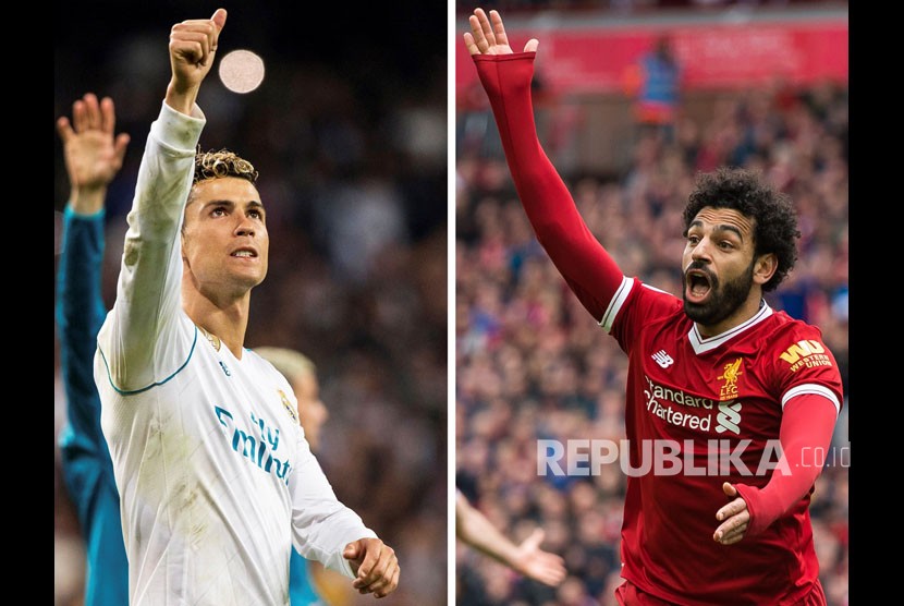 Cristiano Ronaldo dan Mohamed Salah