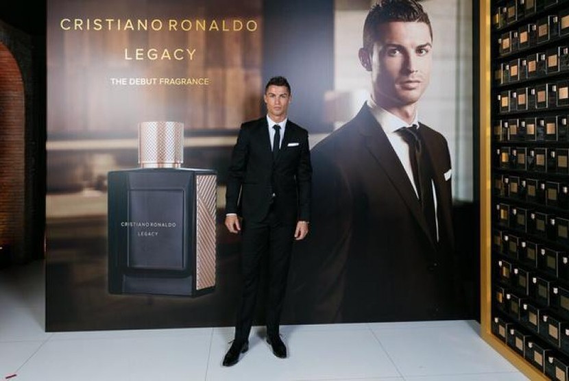 Cristiano Ronaldo saat peluncuran brand parfumnya