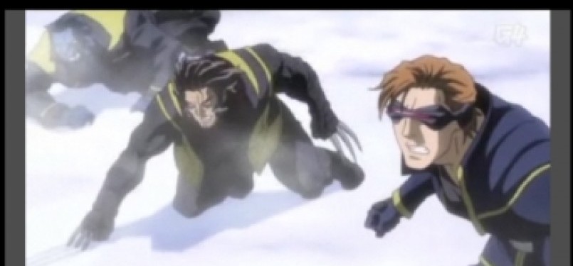 Cuplikan adegan dalam anime X-Men garapan Marvel Comics dan Madhouse (rumah produksi animasi asal Jepang)