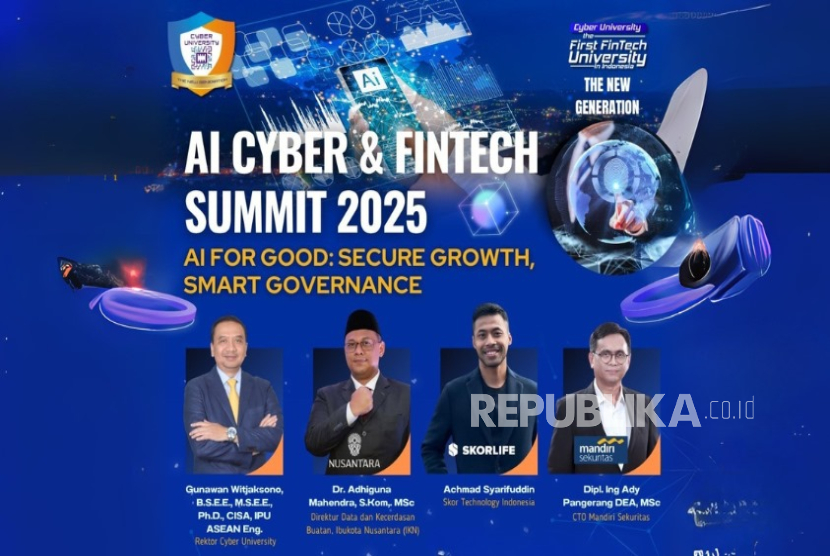 Cyber University akan menggelar AI Cyber & Fintech Summit 2025 pada 23 Juli mendatang.