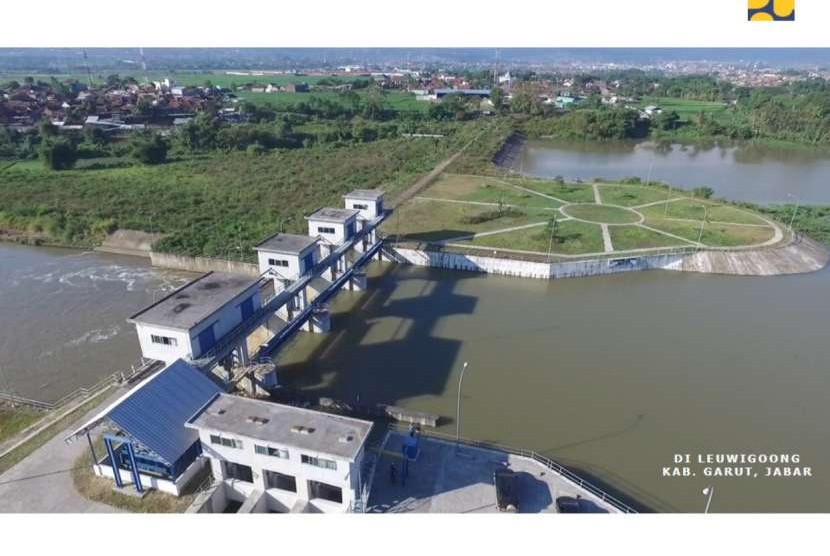 Daerah irigasi di Leuwigoong, Kabupatane Garut, Jawa Barat