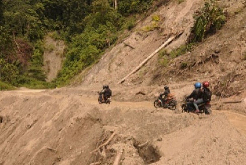 Daerah rawan longsor di Garut, Jawa Barat