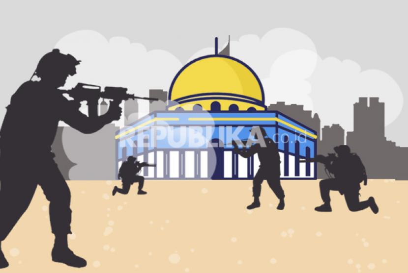 Arab Serukan Ketenangan di Masjid Al Aqsa. Foto: Daftar Pelecehan Israel terhadap Masjid Al-Aqsa