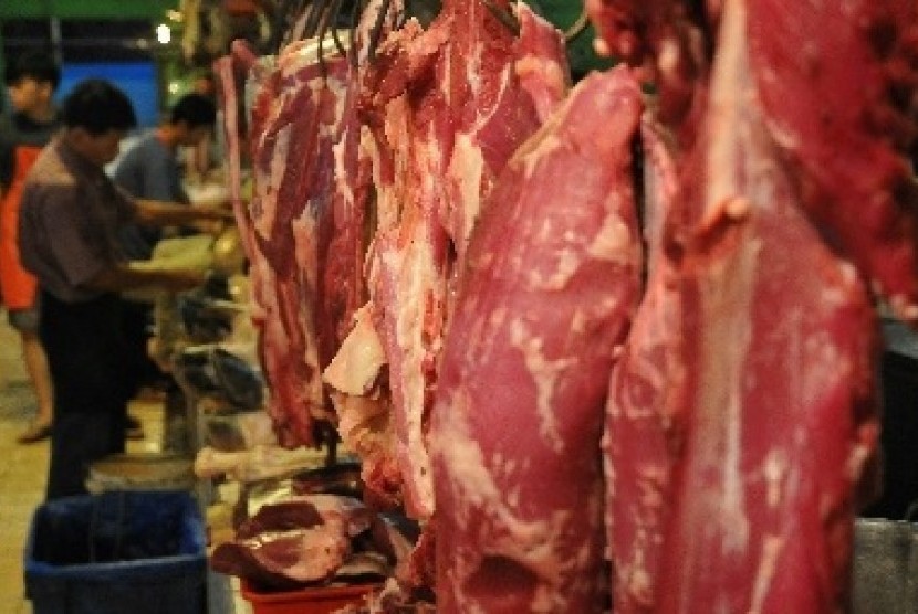 Tim gabungan Pemkot Magelang musnahkan 55 kilogram daging sapi tak layak konsumsi. Ilustrasi.