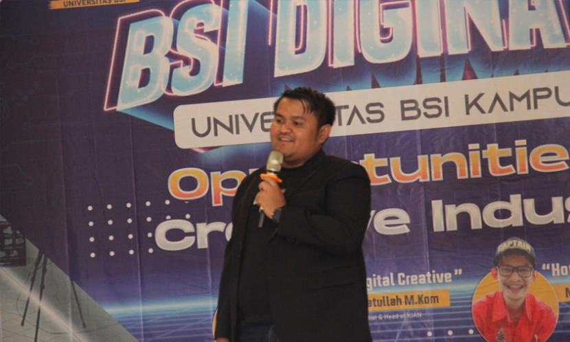 Dalam acara BSI Digination, Workshop dan Kunjungan Industri bertema ‘Opportunities in Creative Industry’ hadirkan pelatihan penggunaan canva untuk digital kreatif. Tema Ini selaras dengan Universitas BSI (Bina Sarana Informatika) sebagai Kampus Digital Kreatif.