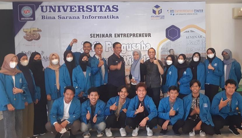 Dalam implementasi visi menjadi Universitas unggul di bidang ekonomi kreatif pada tahun 2023, Kampus Digital Kreatif Universitas BSI (Bina Sarana Informatika) kampus Yogyakarta mengadakan Seminar Entrepreneur untuk bekali mahasiswa berwirausaha.