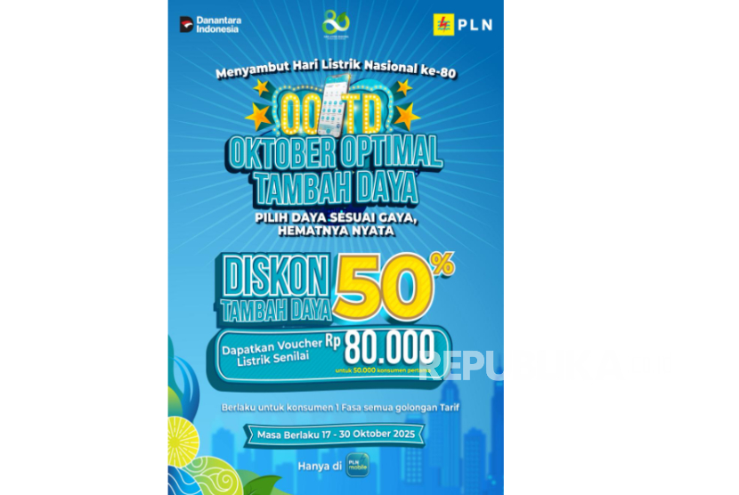 Promo Spesial Hari Listrik Nasional ke-80, Tambah Daya Listrik Diskon 50%