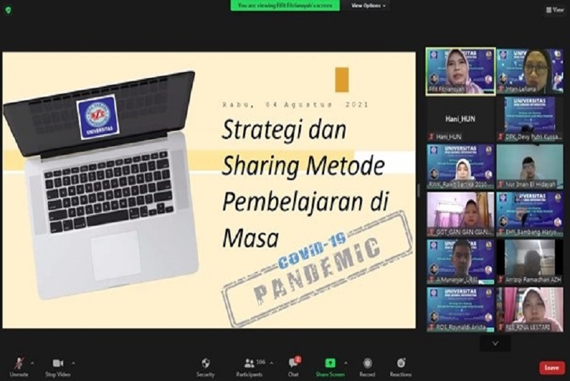 Dalam rangka pemecahan problematika  pembelajaran, Program Studi Hubungan Masyarakat Universitas BSI (Bina Sarana Informatika) menggelar webinar dengan tema Strategi dan Sharing Metode Pembelajaran di Masa Pandemi Covid 19, pada Rabu, (4/8) silam. 