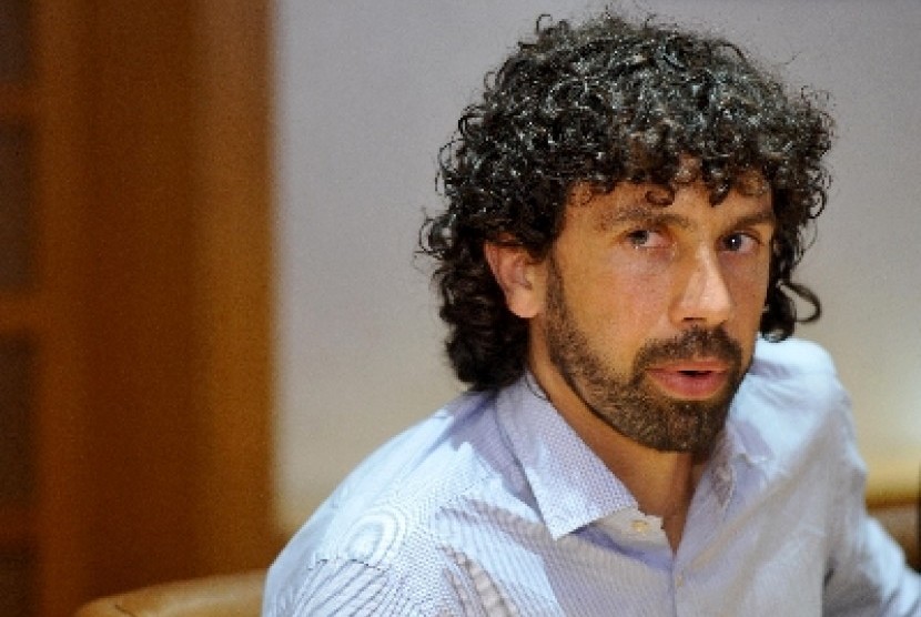 Presiden Asosiasi Pesepak Bola Italia Damiano Tommasi(AP Photo/Antonio Longo)