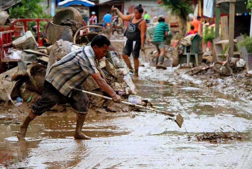 Dampak bencana banjir bandang di Pangkal Pinang