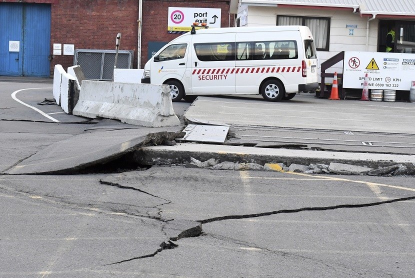 Dampak gempa bumi. Ibu kota Selandia Baru, Wellington, diguncang gempa dua hari berturut-turut. Ilustrasi.